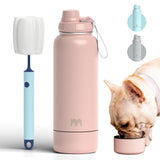 Miracle Pets Portable Dog Water Bottle with Bowl Attached