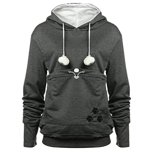 YYW Womens Pet Hoodies Pullover Sweatshirt Oversized Cat Hoodies