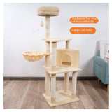 Multi-Level Wooden Cat Jumping Platform & Scratching Tower