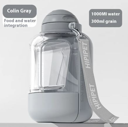 Portable Dog Water Bottle with Drinking Bowl – Leak-Proof Travel Bottle