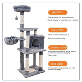 Multi-Level Wooden Cat Jumping Platform & Scratching Tower
