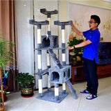 Large Cat Tree with Sisal Columns & Integrated Jumping Platforms