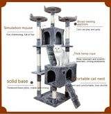 Large Cat Tree with Sisal Columns & Integrated Jumping Platforms