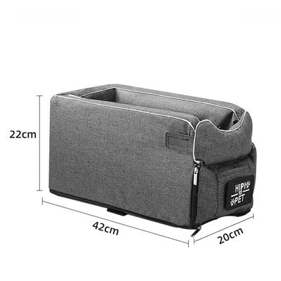Removable Zipper Car Pet Nest – Travel Bed for Dogs & Cats