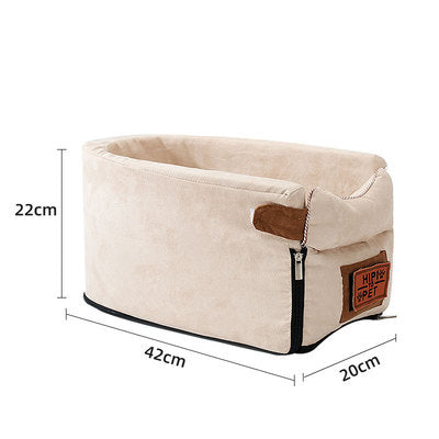 Removable Zipper Car Pet Nest – Travel Bed for Dogs & Cats