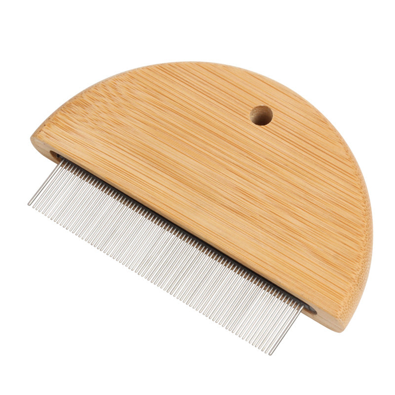 Flea Comb For Cats  Wooden Cat Comb Pet Comb With Rounded-Tip Teeth Tangles