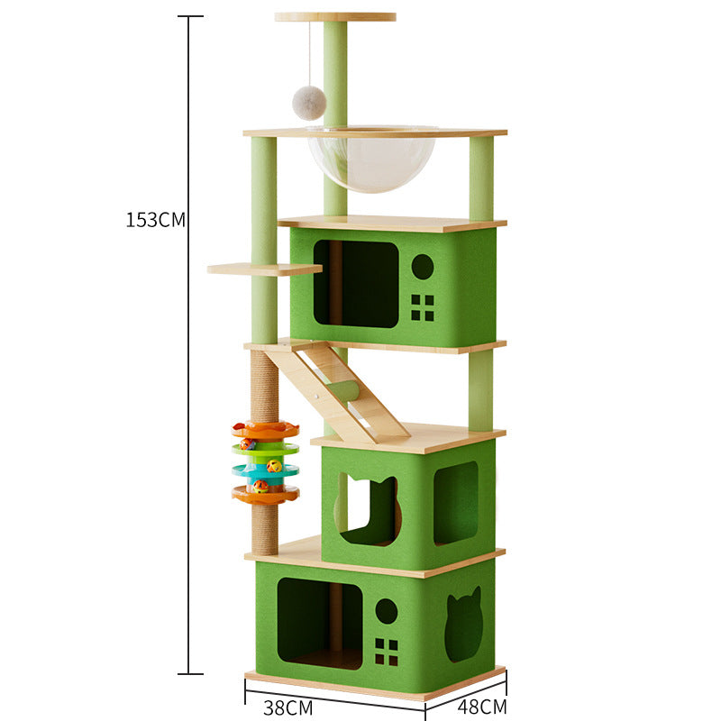 Cat Tree with Scratching Post, Nest & Climbing Frame