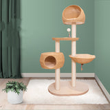 Premium Solid Wood Multi-Level Cat Tree – Luxury Cat Furniture