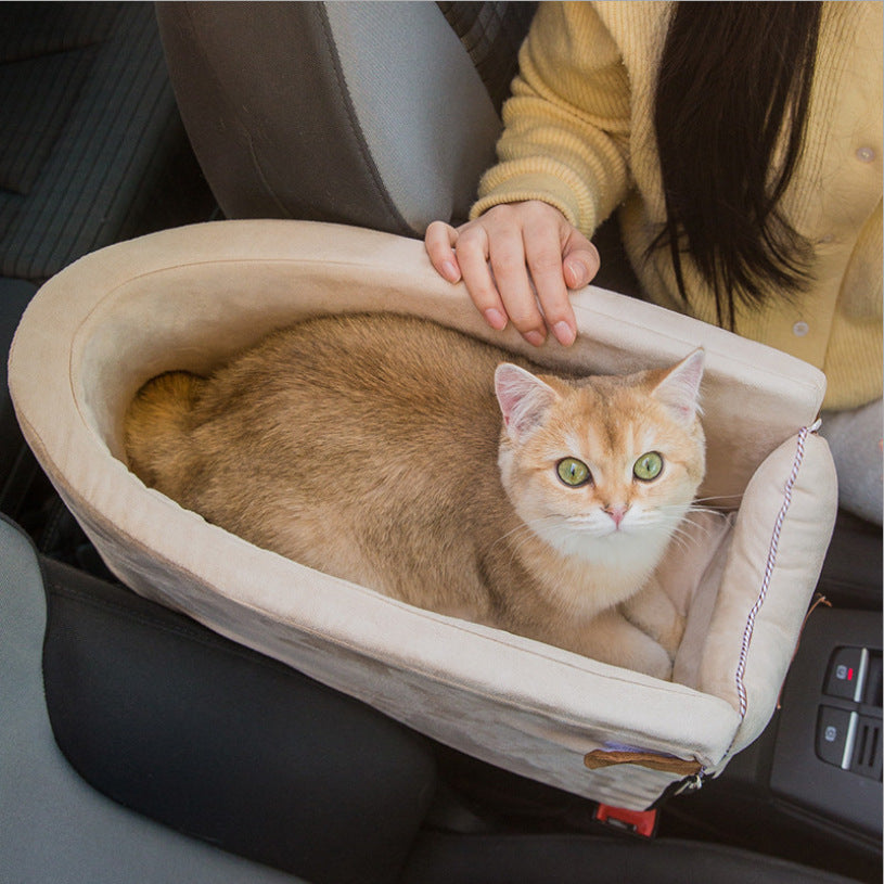 Removable Zipper Car Pet Nest – Travel Bed for Dogs & Cats