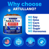Flea Treatment For Cats Natural Flea And Tick Prevention Supplement For Cats Kittens Chewable Daily Oral Pills With Vitamins 135 Soft Chews Skin & Coat Dental Treats Digestion CANNOT Be Sold On Amazon