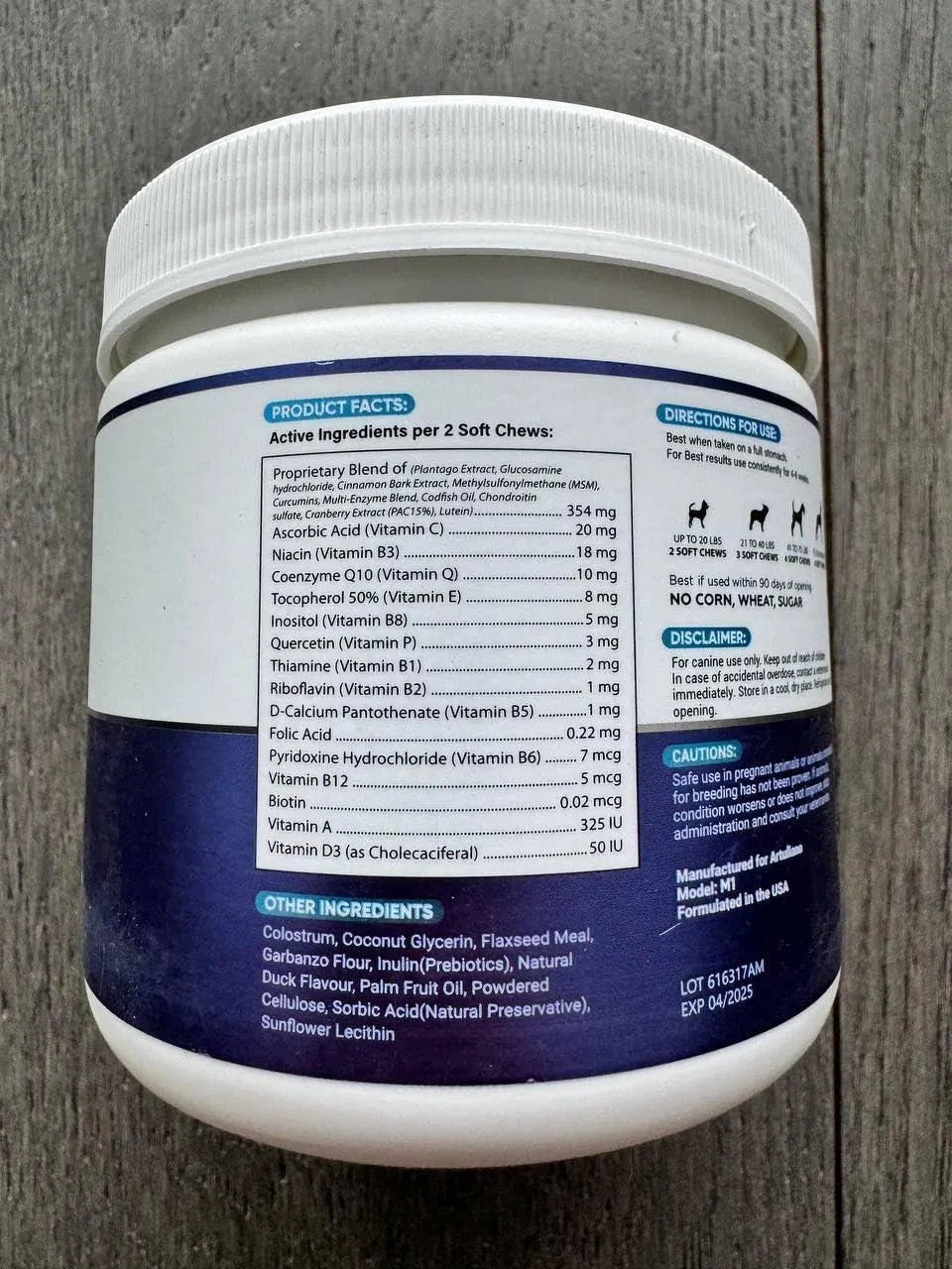 Dog Multivitamin Chewable With Glucosamine 20 In 1 Dog Vitamins And Supplements