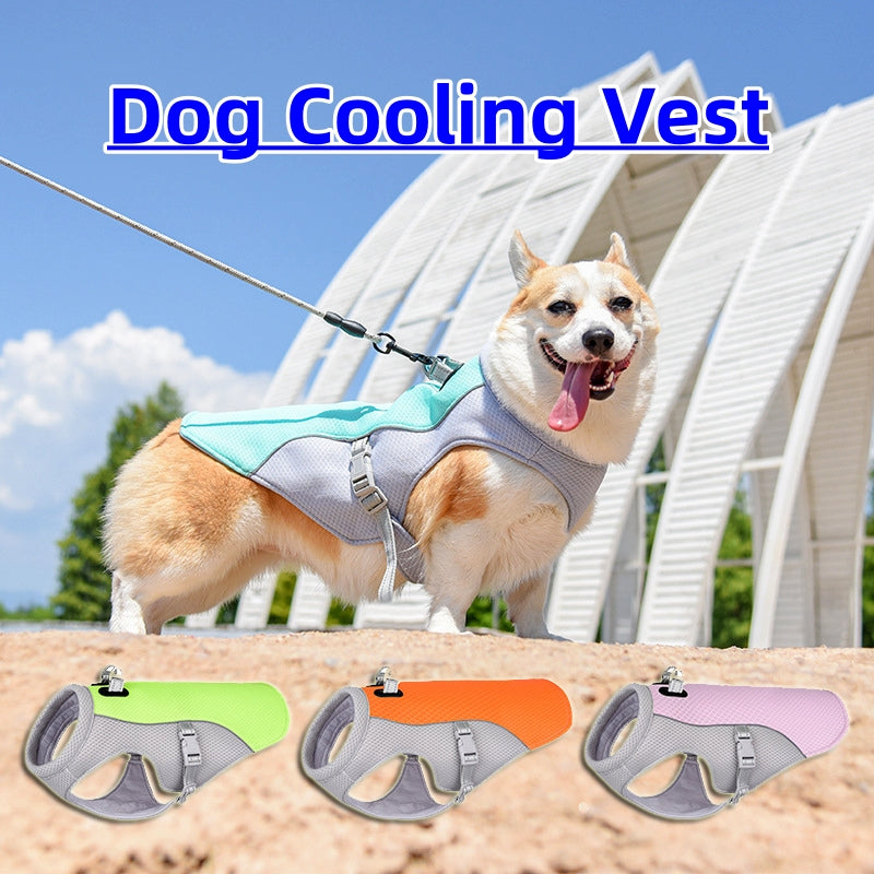 Summer Pet Dog Cooling Vest Heat Resistant Cool Dogs Clothes Breathable Sun-proof Clothing