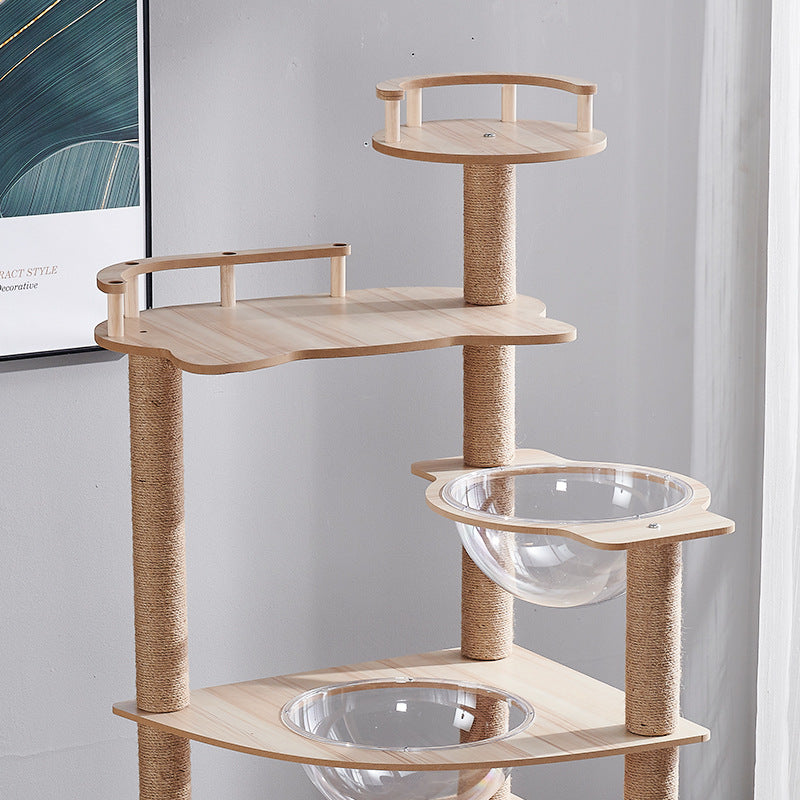 Cat Tree with Scratching Post, Nest & Climbing Frame