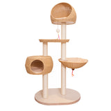 Premium Solid Wood Multi-Level Cat Tree – Luxury Cat Furniture
