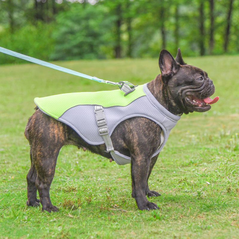 Summer Pet Dog Cooling Vest Heat Resistant Cool Dogs Clothes Breathable Sun-proof Clothing