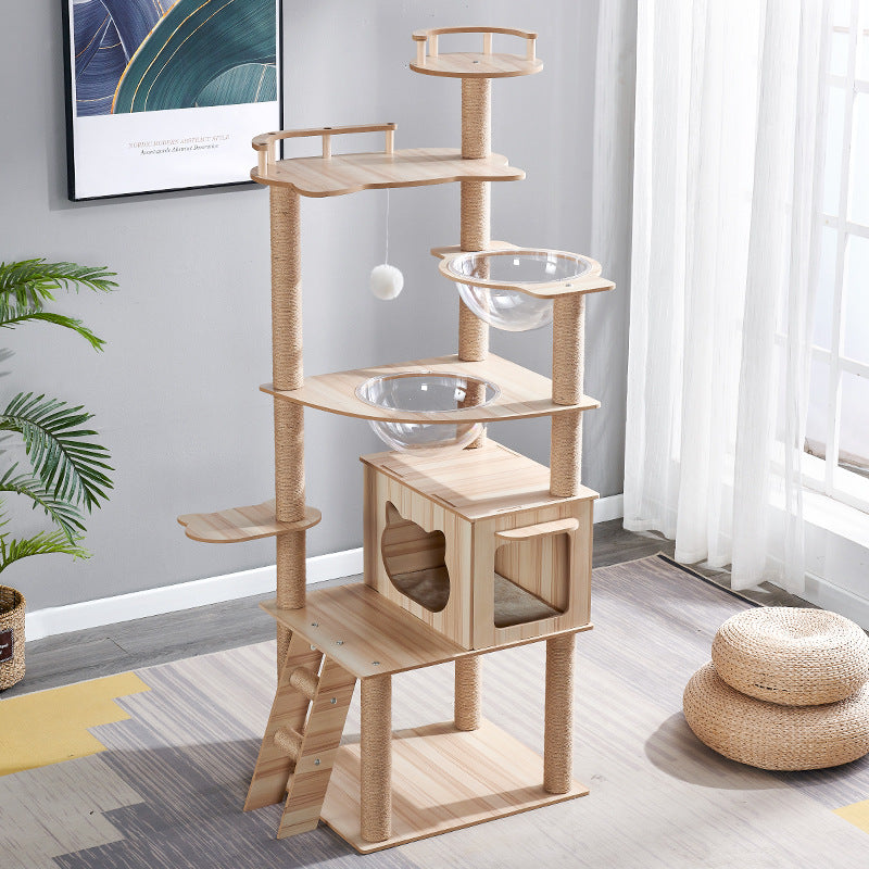 Cat Tree with Scratching Post, Nest & Climbing Frame
